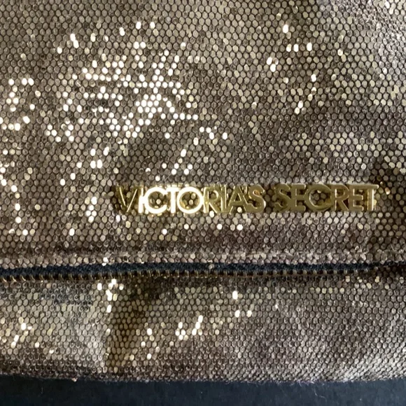 VICTORIA’S SECRET Glitter Gold clutch SPARKLING purse tote - Picture 3 of 5